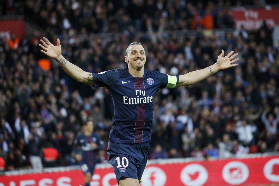 Zlatan Ibrahimovic PSG gol rozlucka maj16 Reuters