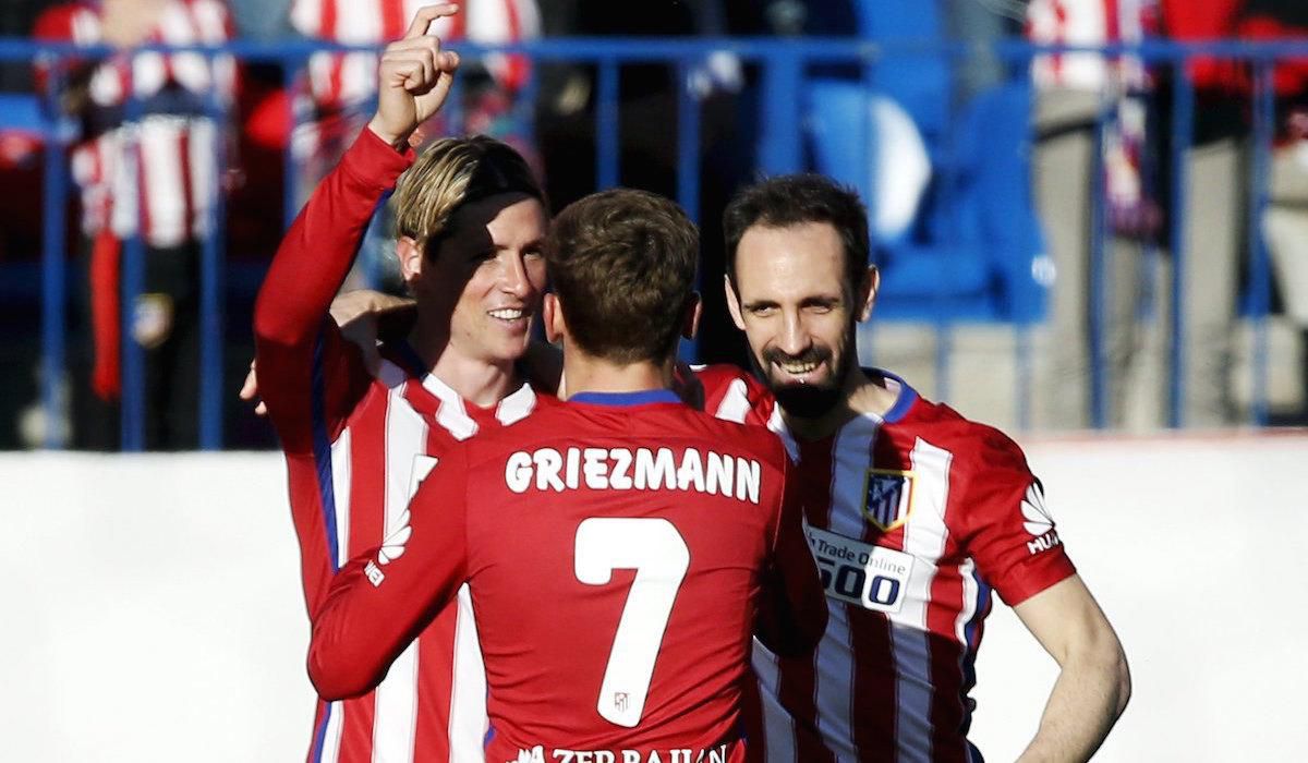 Atletico Madrid, hraci, Fernando Torres, radost, gol, apr16