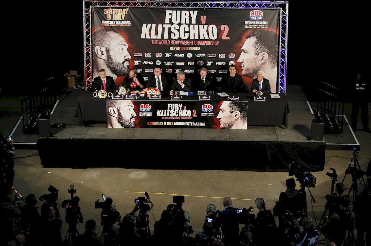 Tyson Fury vs Vladimir Klicko 2 tlacovka apr16 Reuters