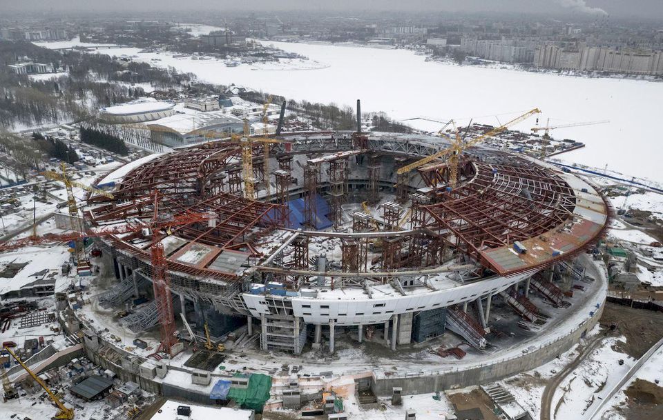 Zenit Petrohrad arena stadion rekonstrukcia mar16 TASR