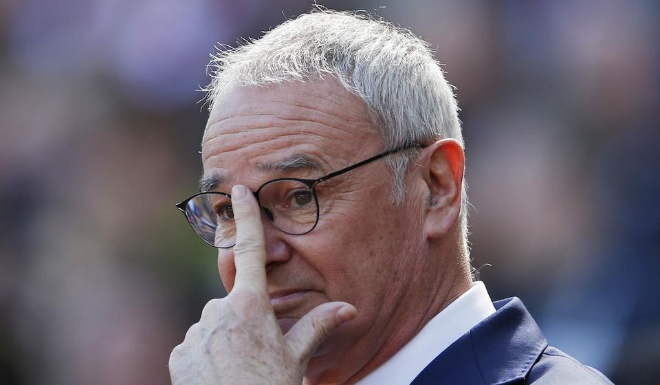 Claudio Ranieri, trener Leicester City, slzy v ociach, Apr2016