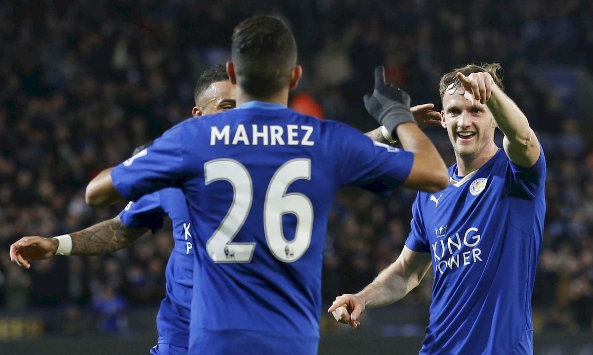 Leicester City Riyad Mahrez Andy King mar16 Reuters