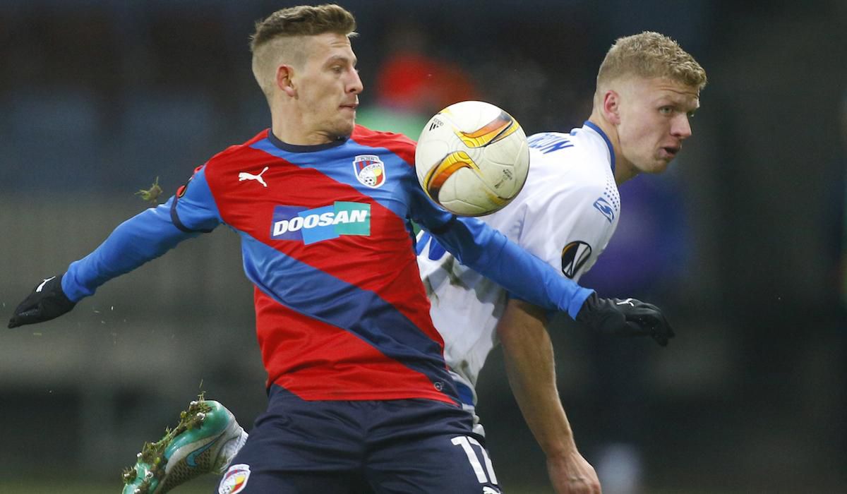 Patrik Hrosovsky, Viktoria Plzen, vs. Dinamo Minsk, Europska liga UEFA, Feb2016