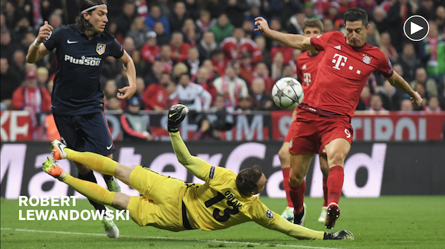 Robert Lewandowski, Bayer Mnichov, nakrajsi gol, semifinale, Liga majstrov, Maj2016