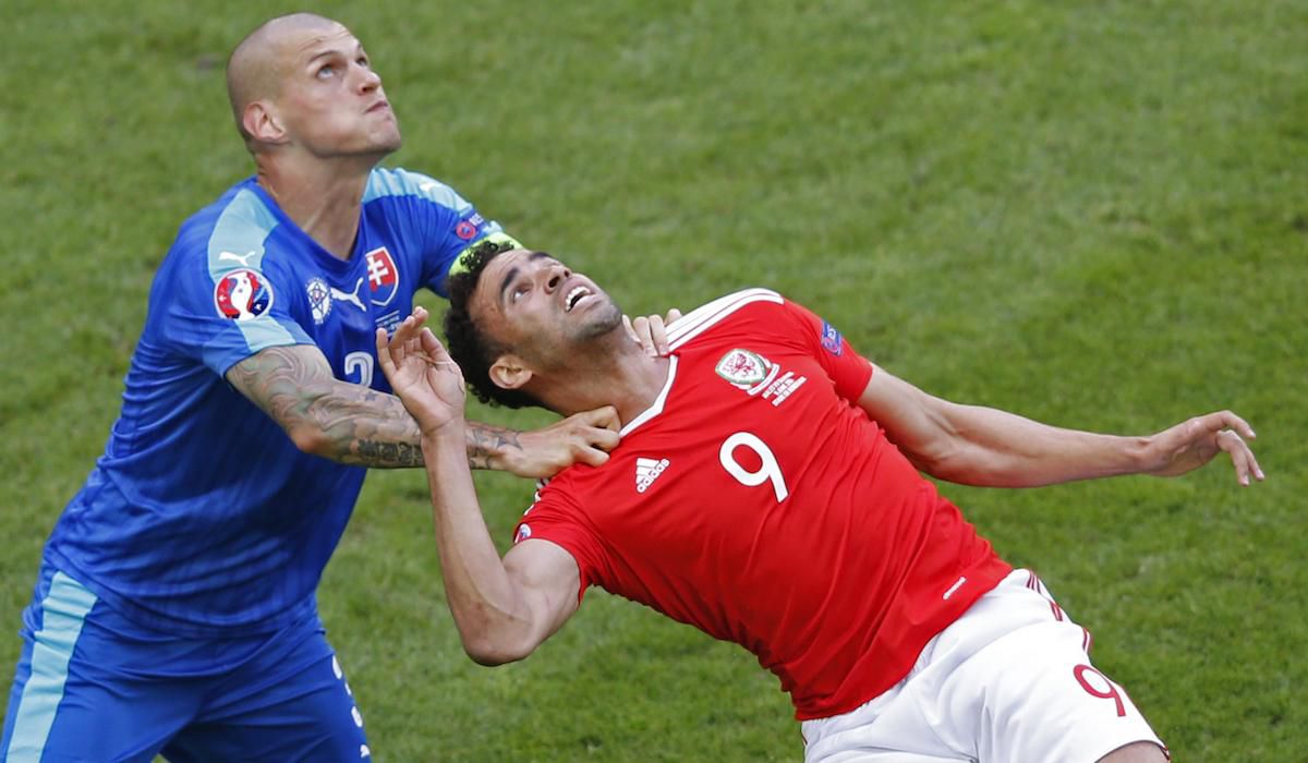 Slovensko, Wales, EURO 2016, Martin Skrtel, Hal Robson-Kanu, jun16