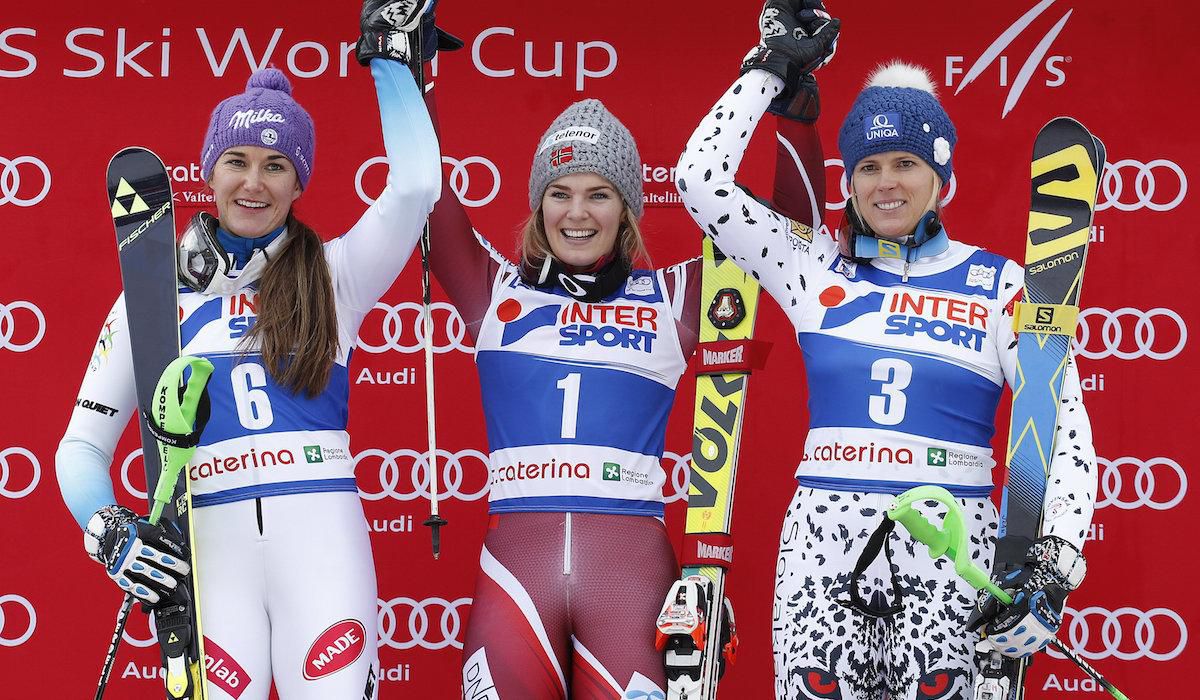 Sarka Strakova, Nina Loesethova, Veronika Zuzulova, slalom, Santa Caterina, Taliansko, Jan2016