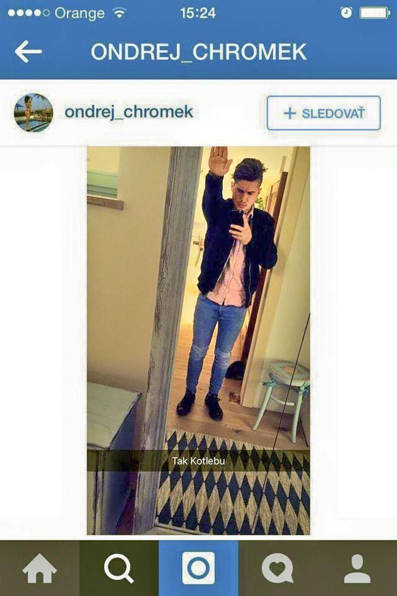 Ondrej Chromek, Instagram, hajlovanie, mar16