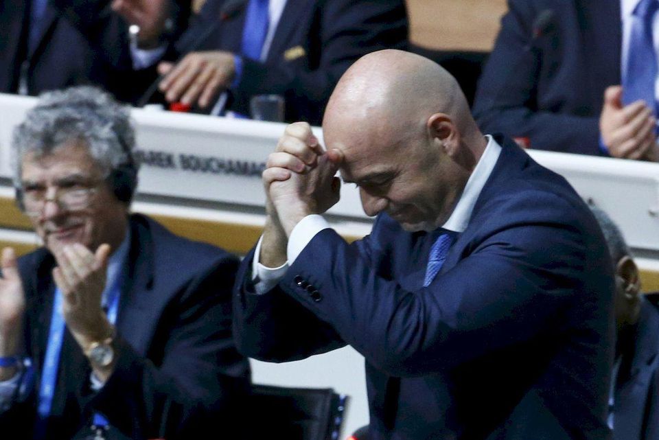 Gianni Infantino prezident FIFA dakuje feb16 Reuters