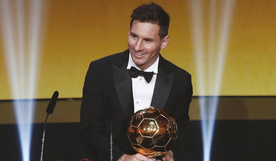 Lionel Messi, Zlata lopta 2015, galavecer, Jan2016