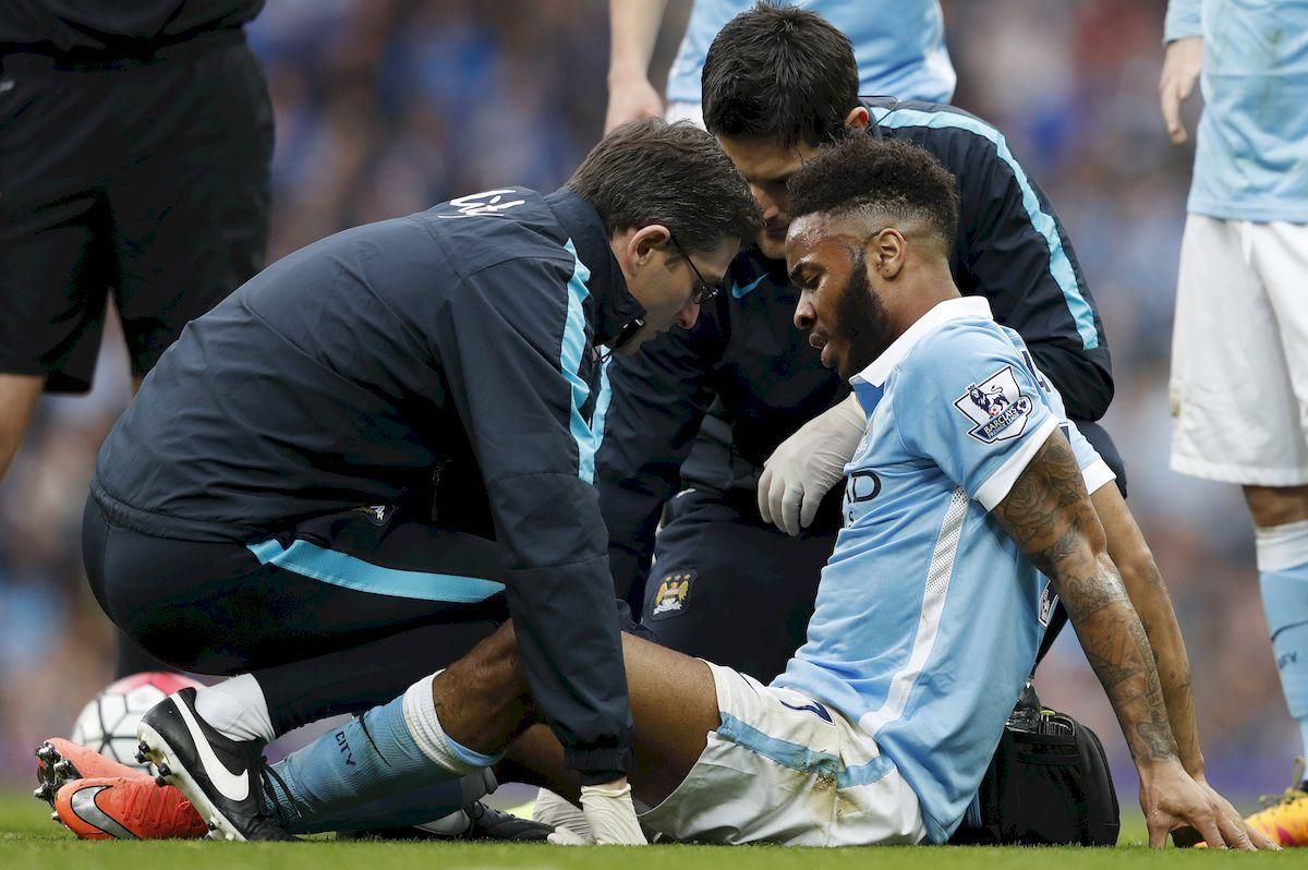 Raheem Sterling zranenie Manchester City mar16 Reuters