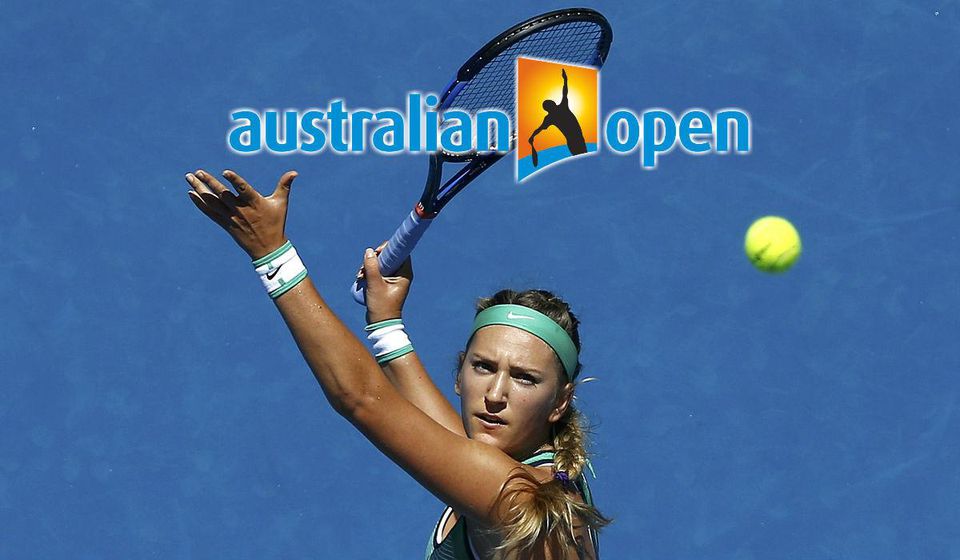 Viktoria Azarenkova, Australian Open, logo, Jan2016
