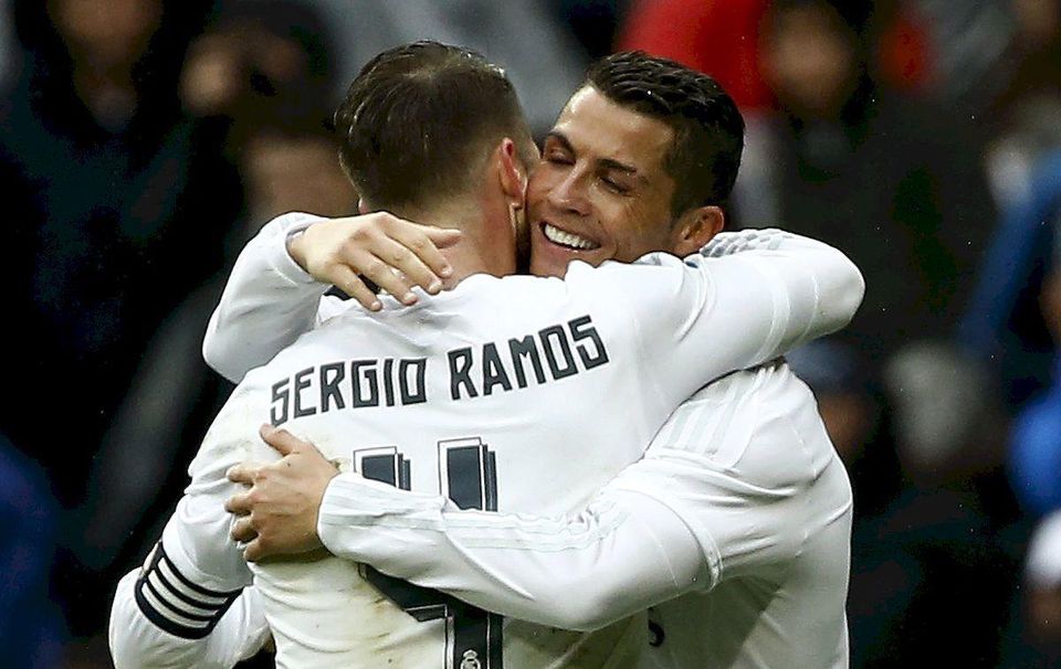 Real Madrid Segio Ramos Cristiano Ronaldo feb16 Reuters