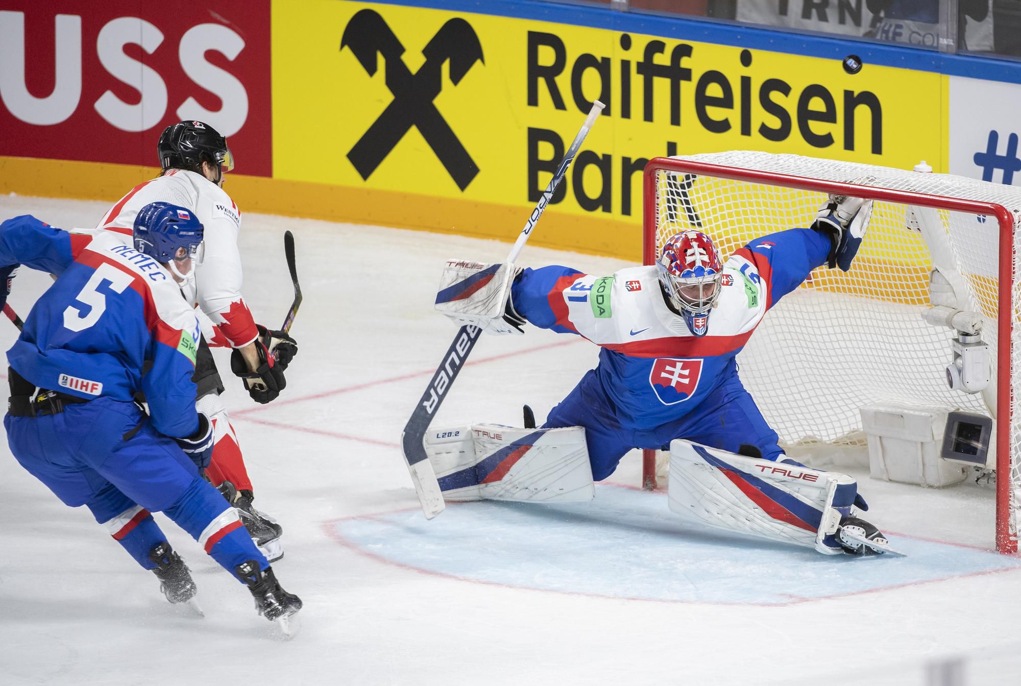 MS v hokeji 2023: Slovensko - Kanada (zákrok Samuela Hlavaja)