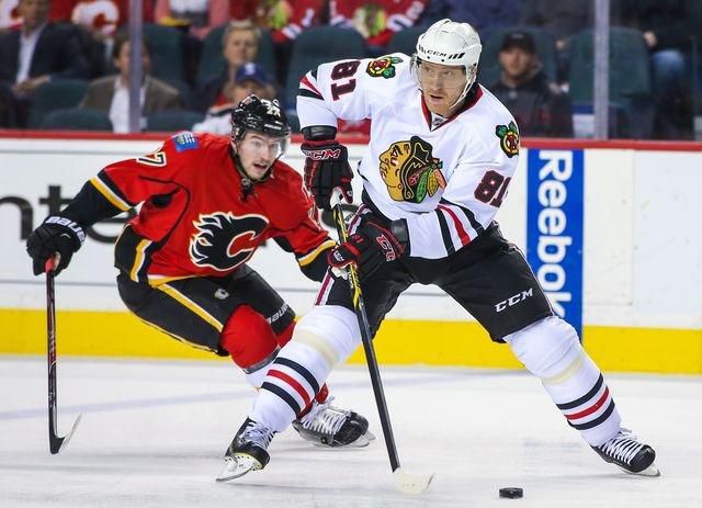 Marian Hossa Chicago Calgary NHL reuters