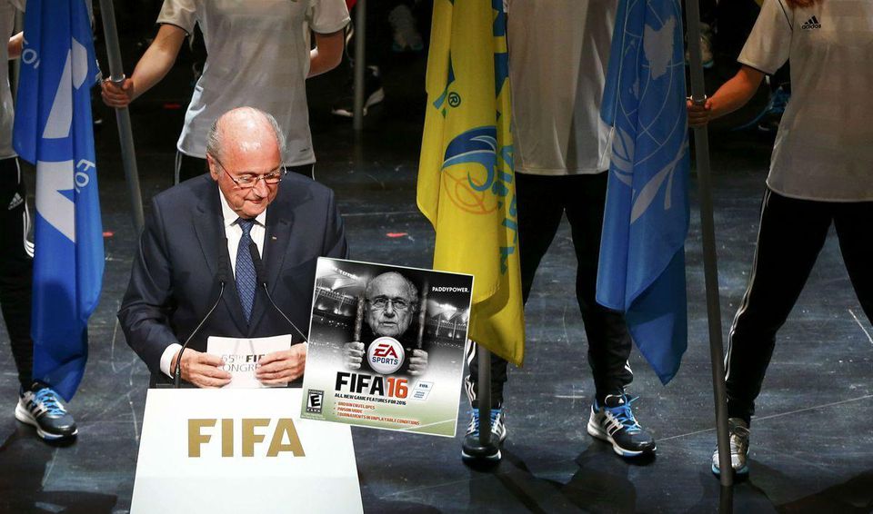 Foto: Prezident FIFA Sepp Blatter obeťou uštipačného humoru