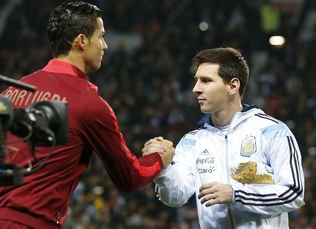 Lionel Messi Cristiano Ronaldo foto ilustracka