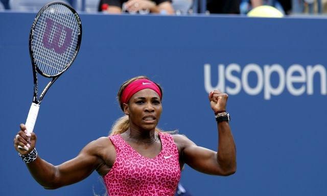 Serena williamsova vitazne gesto us open osemfinale sep2014 reuters