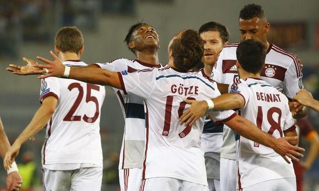 Bayern hraci radost vs as rim okt2014 reuters