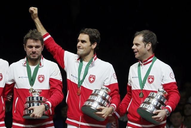 Federer roger davis cup titul nov14 reuters