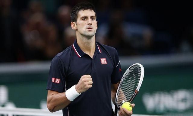 Novak djokovic vitazne gesto semifinale atp masters pariz nov2014 reuters