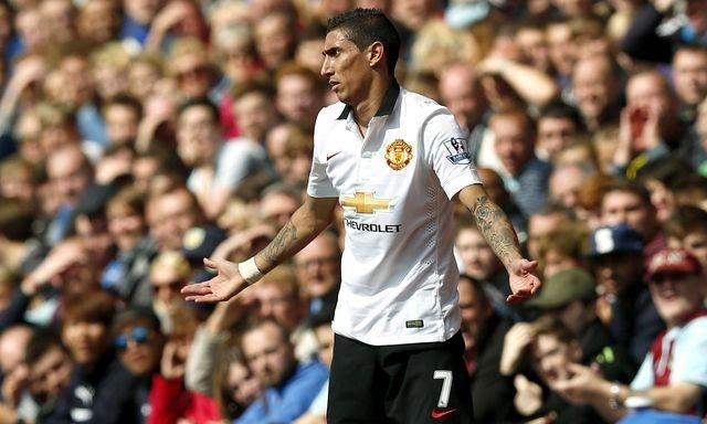 Angel di maria man utd rozhadzuje rukami vs burnley aug2014 reuters