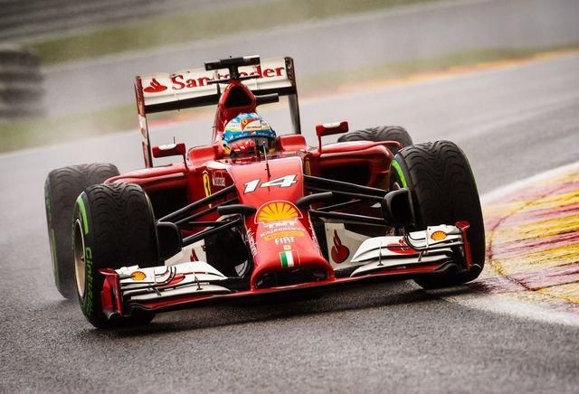 Fernando Alonso Ferrari ilustracka okruh