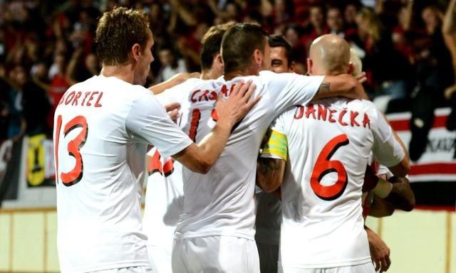 Trnava hraci radost vs zurich play off europska liga prvy zapas aug2014 tasr