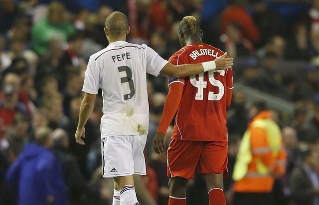 Liverpool real madrid pepe balotelli okt14 reuters