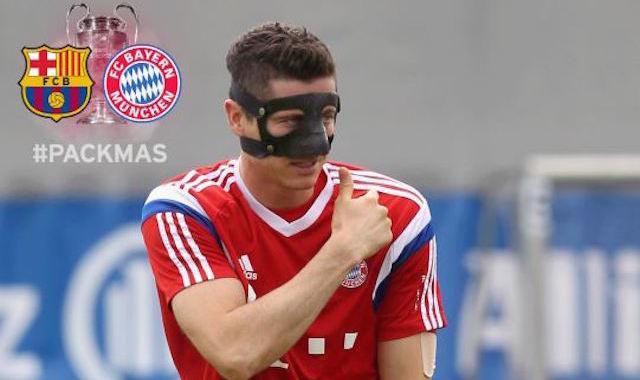 Lewandowski je späť, na Camp Nou aj s maskou