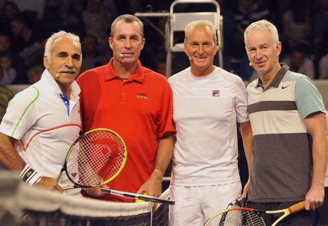 Mansour Bahrami, Ivan Lendl, Peter McNamara a John McEnroe foto ilustracka