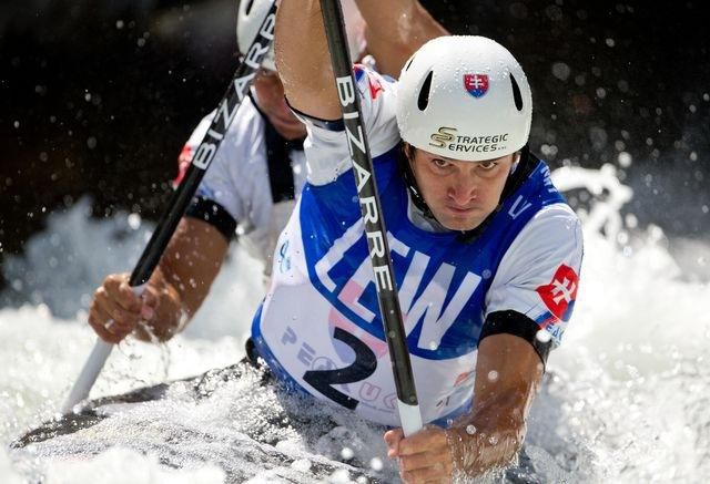 Ladislav a Peter Skantar vodny slalom