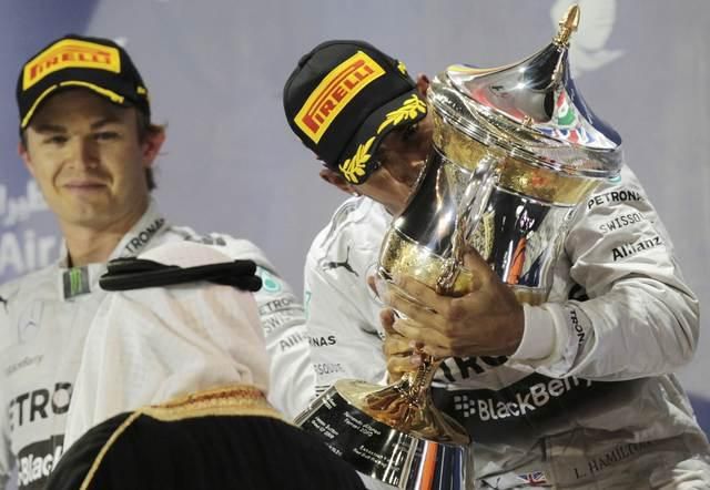 Rosberg hamilton vc bahrajnu reuters