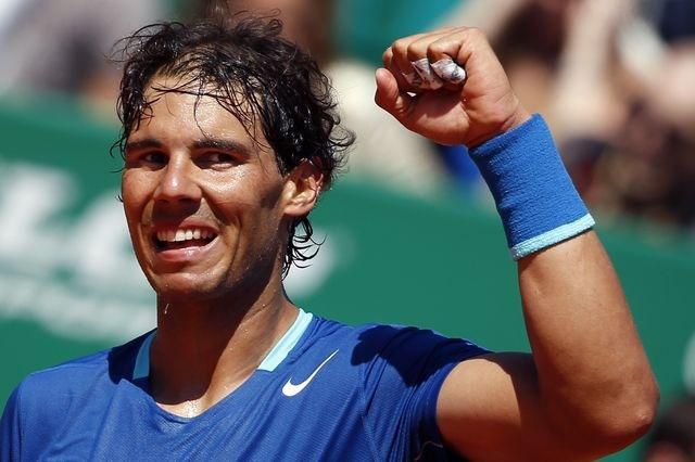Rafael Nadal vamos ruka hore tenis reuters