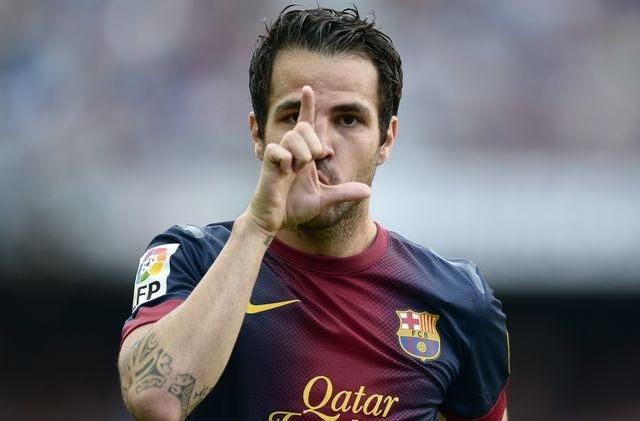 Cesc Fabregas Barcelona foto ilustracka zdravim