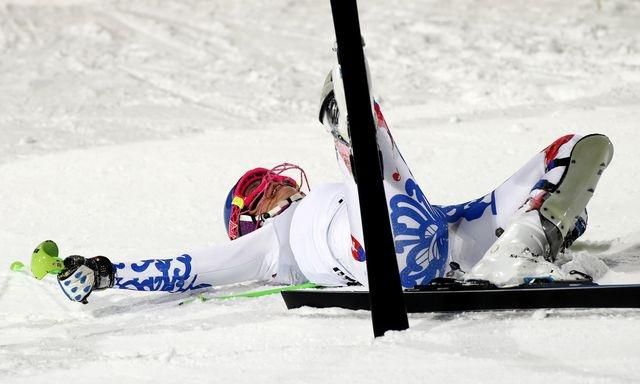 Veronika zuzulova slalom flachau 2013 pad  kolo reuters