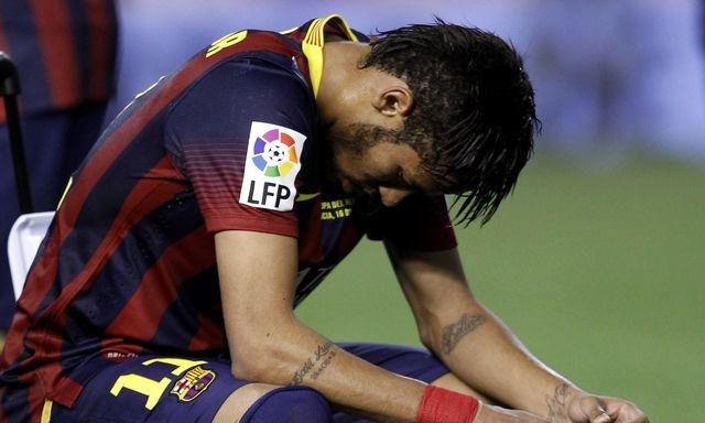 Neymar barcelona sklamanie vs real madrid copa del rey finale apr2014 sita