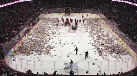 Video: 21 453 plyšákov na hokejovom ľade