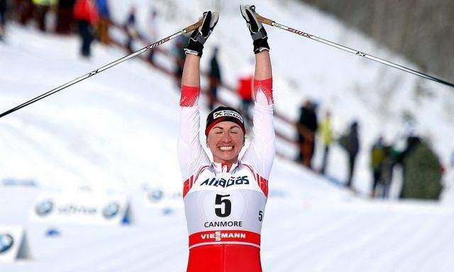 Justyna kowalczykova beh na lyziach 10km canmore victory dec2012