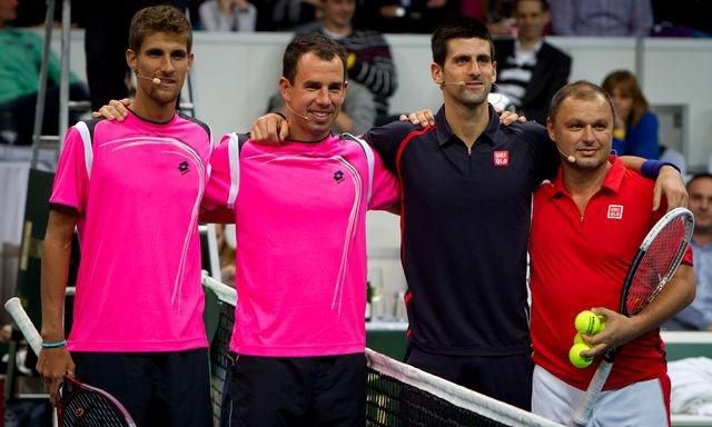 Klizan hrbaty djokovic vajda exhibicia bratislava nov2012