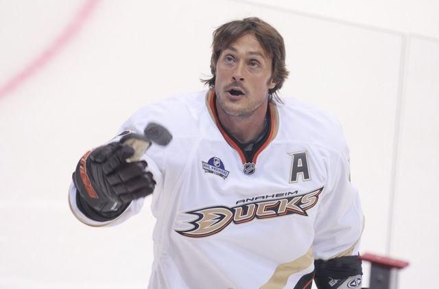 Teemu selanne nhl anaheim ilustracka foto