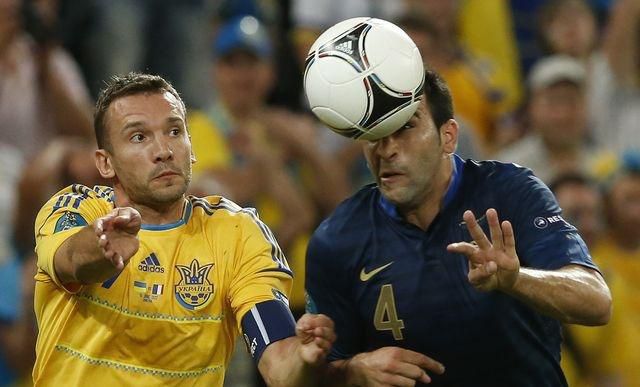 Sevcenko ukrajina rami francuzsko me futbal 2012 reuters