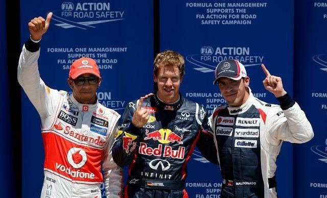 Vettel hamilton maldonado vc europy valencia