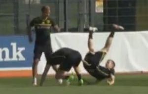 Lewandowski vs reus dortmund trening