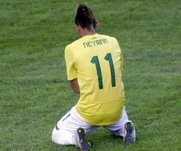 Neymar brazilia smutok copa america 2011 jul2011