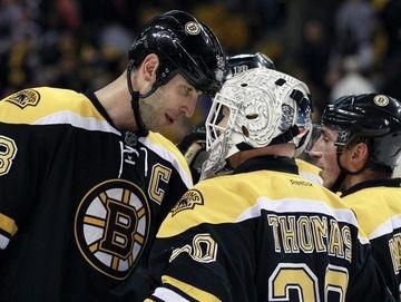 Zdeno chara tim thomas bostonbruins