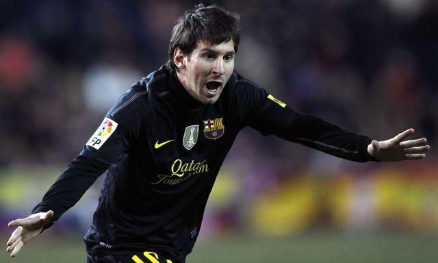 Messi barcelona goool vs atletico madrid feb2012 reuters