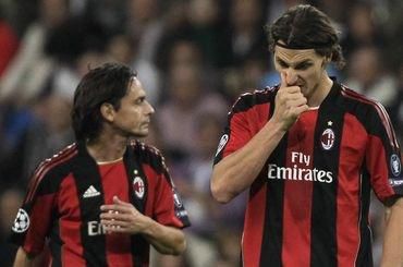 Inzaghi a ibrahimovic ac milano lm2010