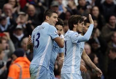 Manchester city kolarov nasri david silva