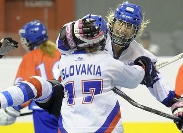 Hokejbalistky slovenska mega radost