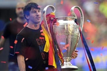 Messi lionel barcelona liga majstrov 2011 trofej oslavy jun2011